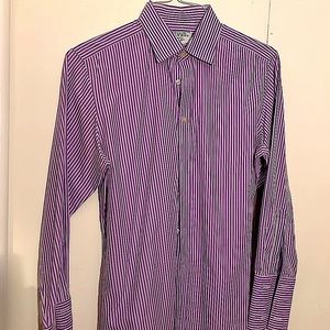 Charles Tyrwhitt plum striped shirt.